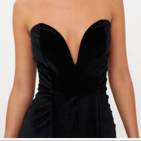 Dresses Black Velvet Draped Wrap Dress Poshmark